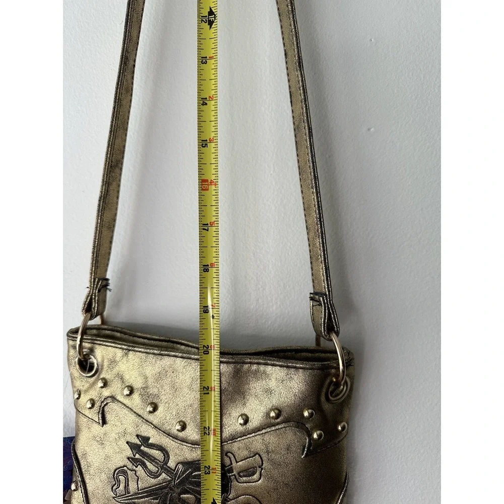 Disney Descendants 3 Uma Crossbody Purse Gold Fringe Pirate Skull Villain VK